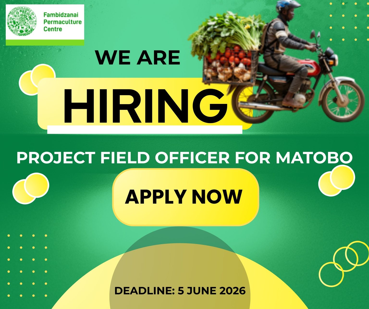 JOB VACANCY: FIELD OFFICER-MATOBO DISTRICT – Fambidzanai
